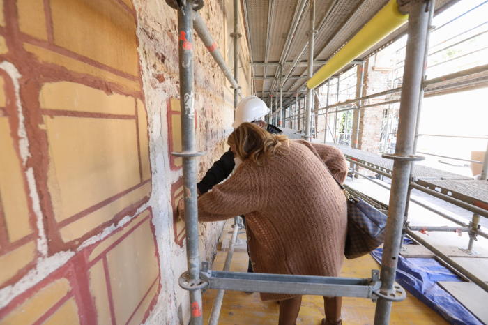 Primera fase de restauració de les façanes del Museu de la Torre Lluch de Gavà